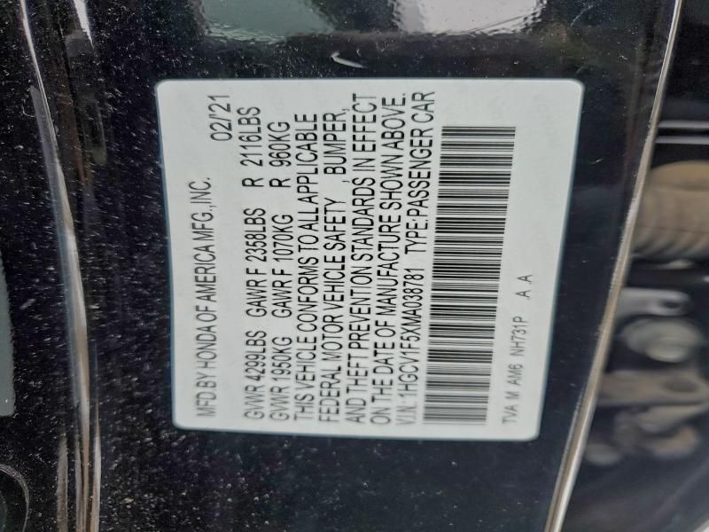 2021 Honda Accord exl