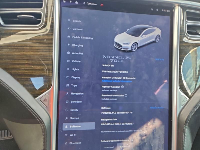 2015 Tesla Model s 70D