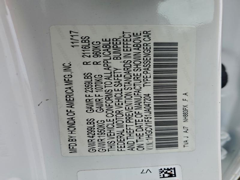 2018 Honda Accord exl