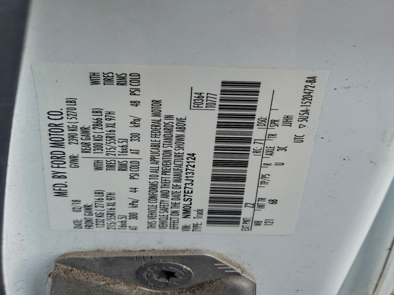 2018 Ford Transit Connect xl