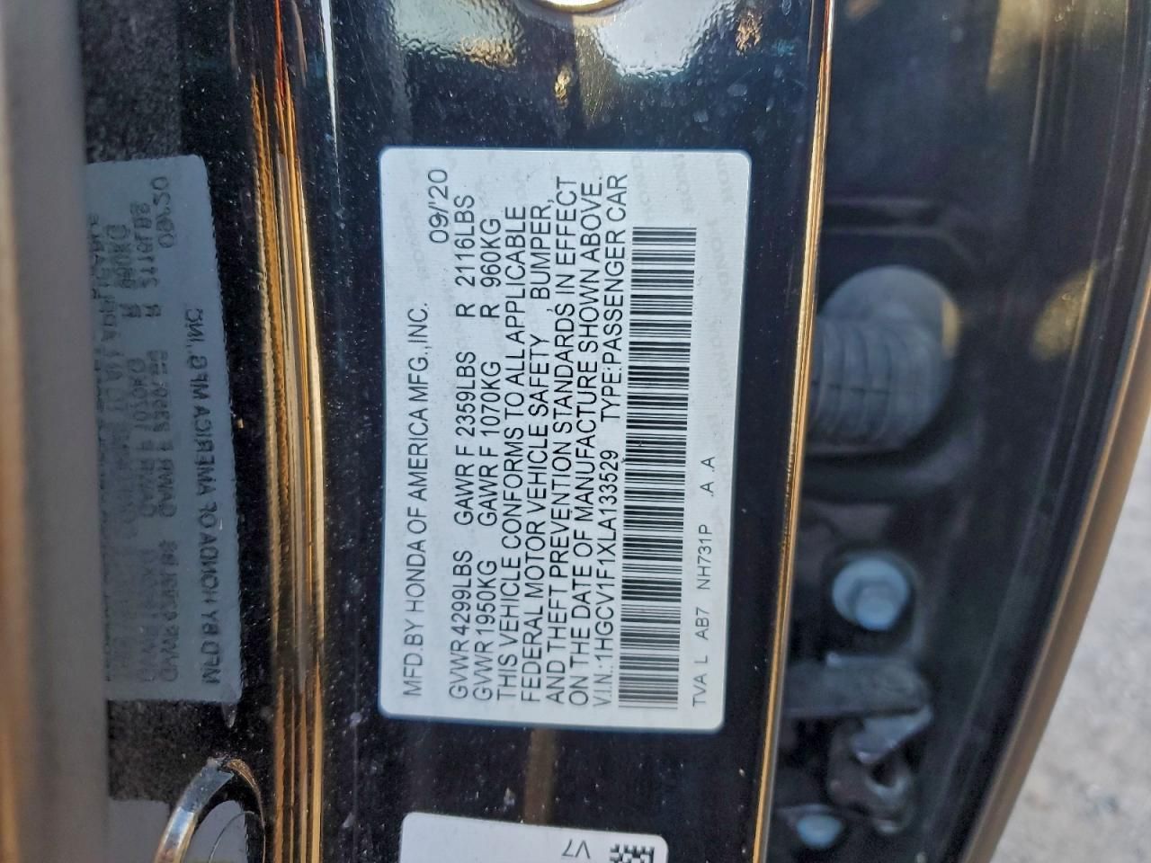 2020 Honda Accord lx