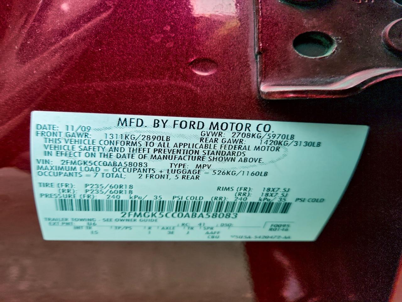 2010 Ford Flex sel