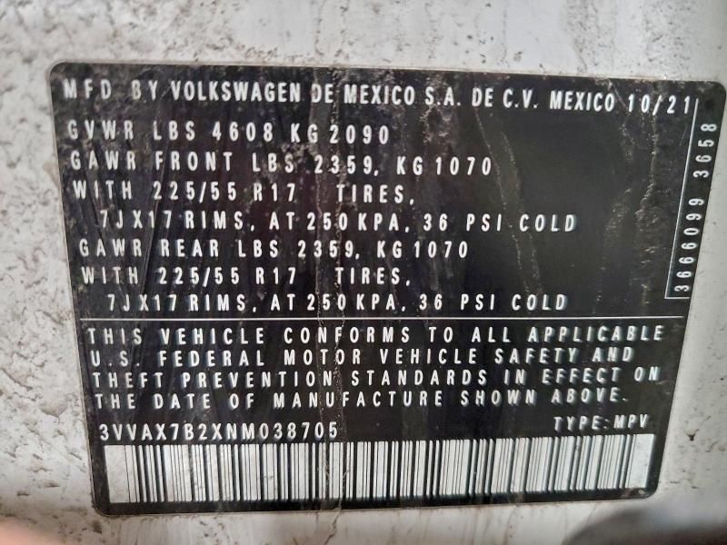 2022 Volkswagen Taos s