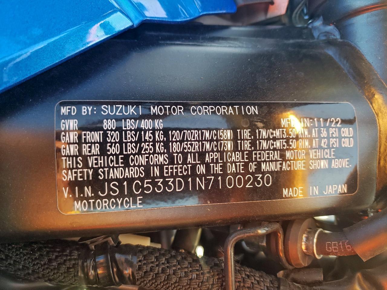 2022 Suzuki GSX-S750 M