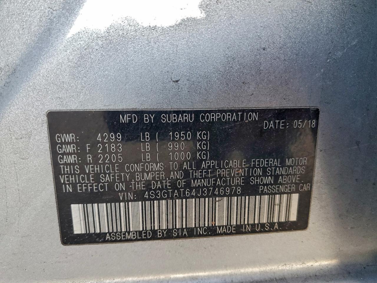 2018 Subaru Impreza Limited