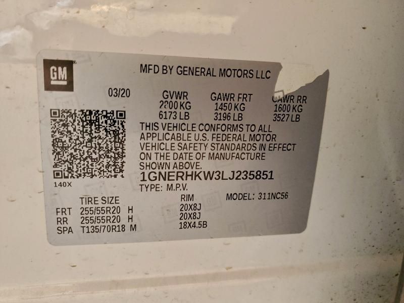 2020 Chevrolet Traverse lt