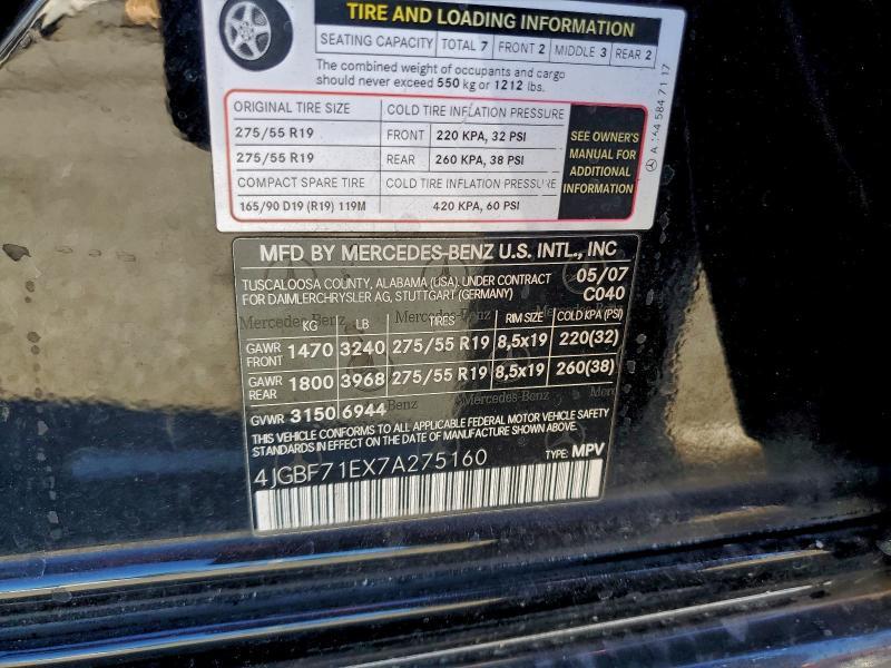 2007 Mercedes-Benz Gl 450 4matic