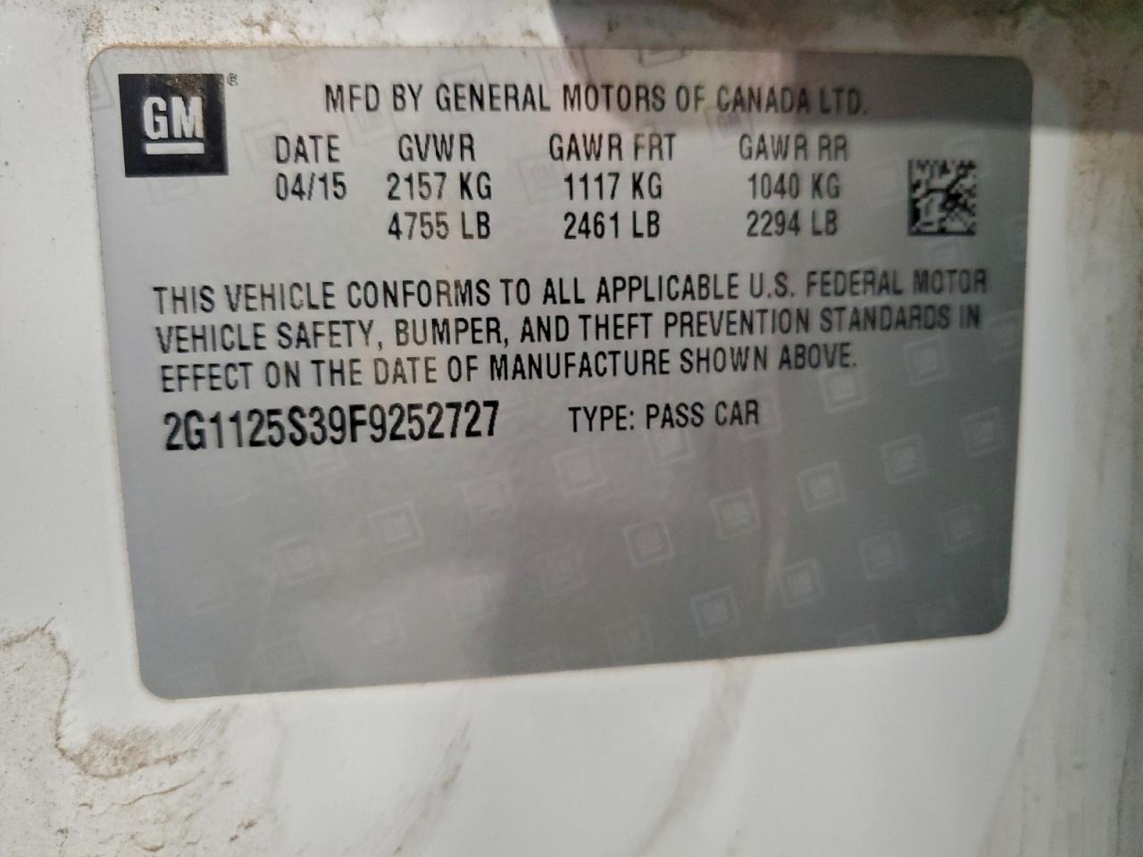 2015 Chevrolet Impala lt