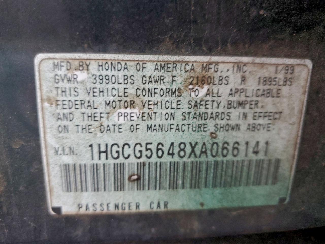 1999 Honda Accord lx