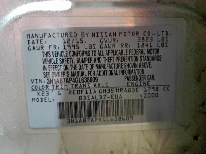 2016 Nissan Sentra s