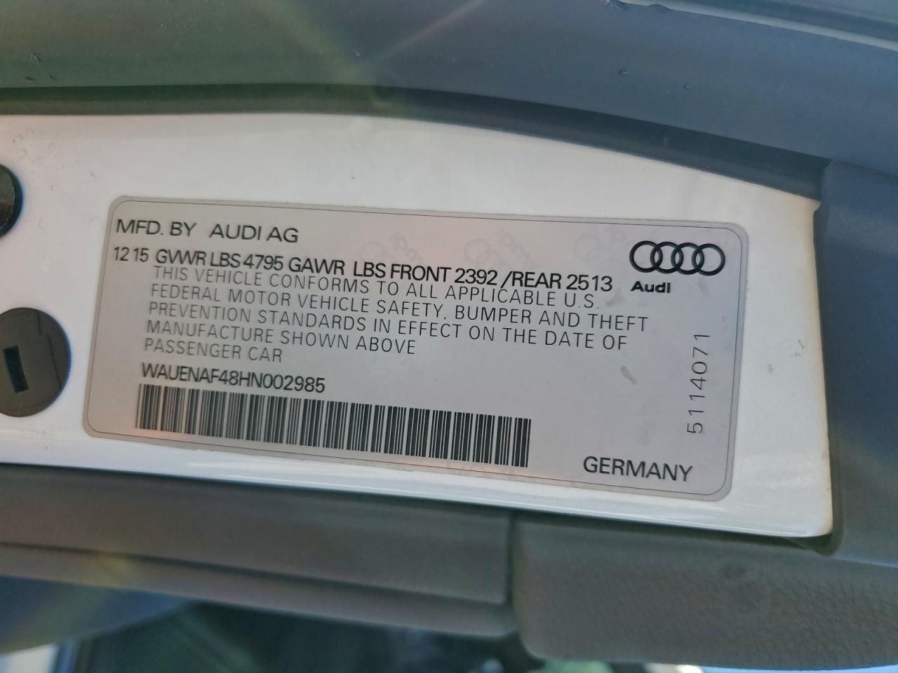2017 Audi A4 Premium Plus