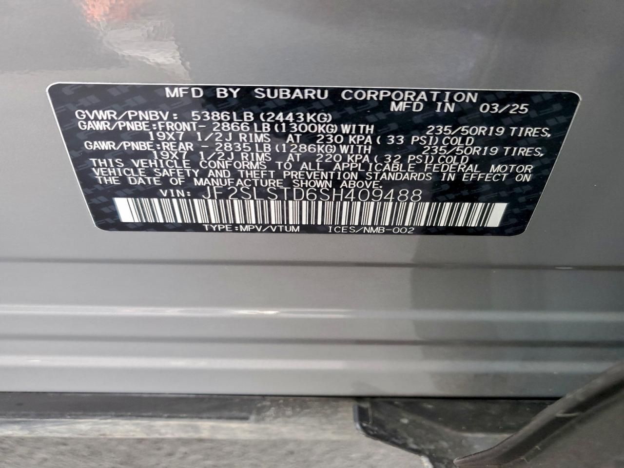 2025 Subaru Forester Touring