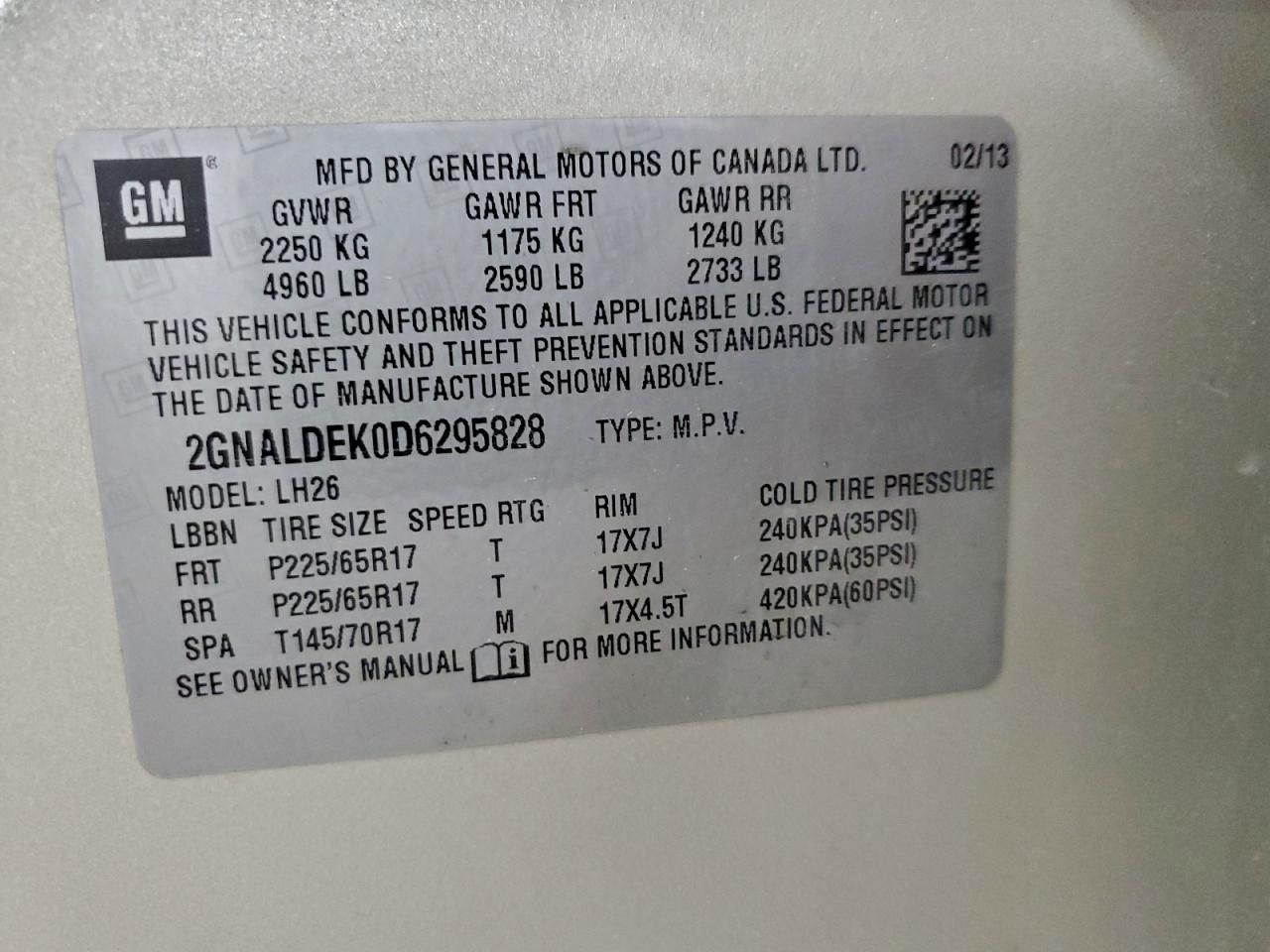 2013 Chevrolet Equinox lt