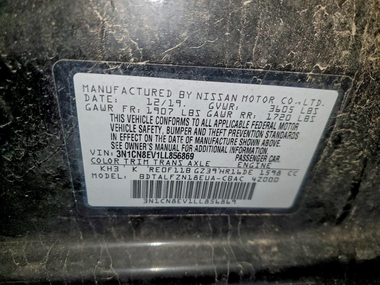 2020 Nissan Versa sv