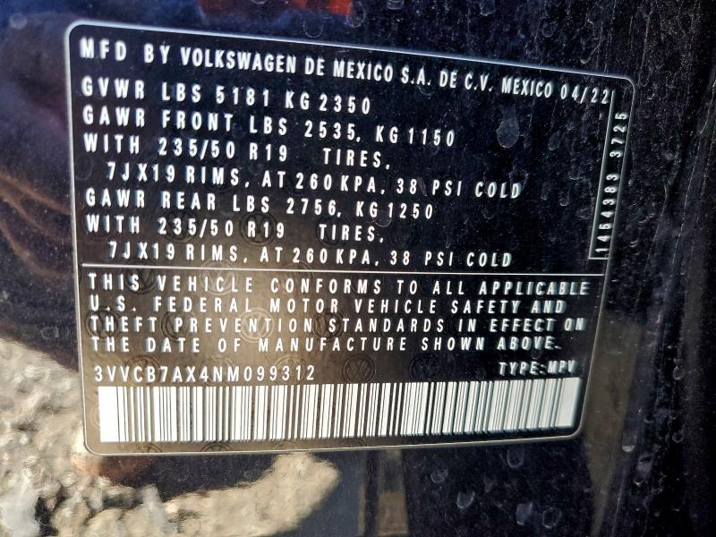 2022 Volkswagen Tiguan se R-line Black