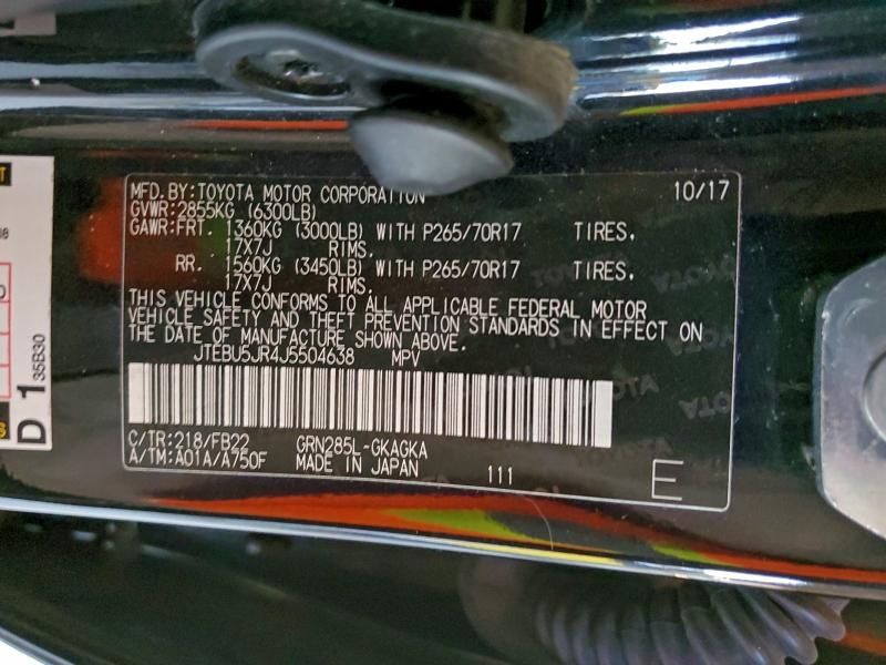 2018 Toyota 4runner Sr5/sr5 Premium