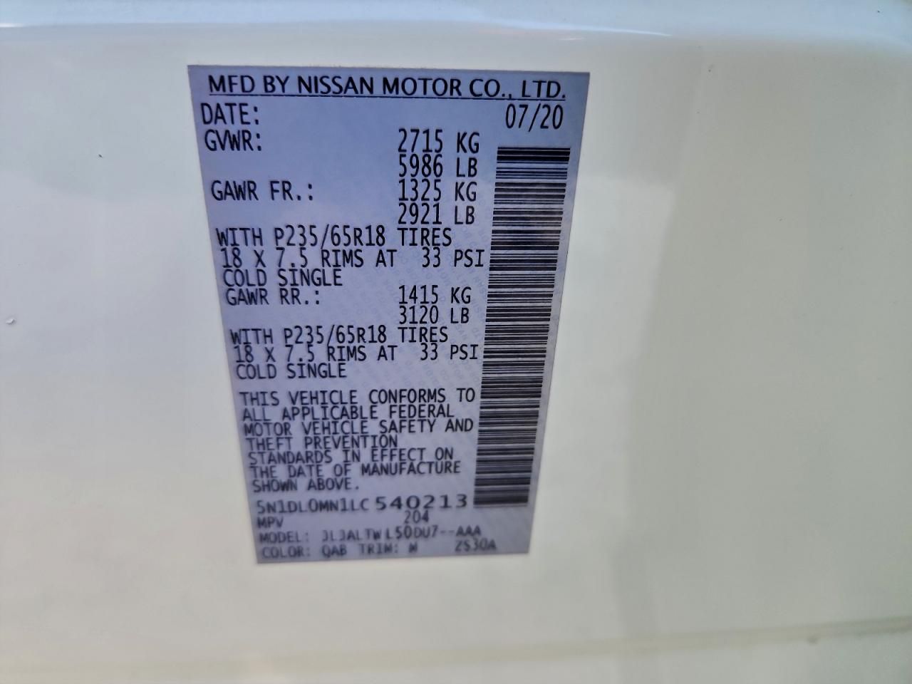 2020 Infiniti Qx60 Luxe