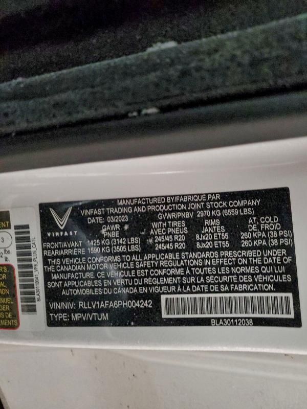 2023 Vinfast Trading And Produ Ction llc vf 8 Plus