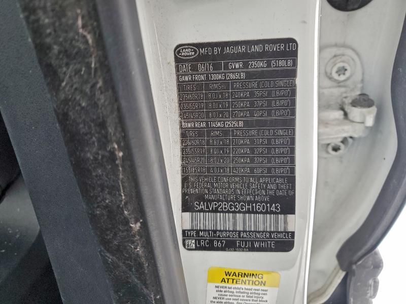 2016 Land Rover Range Rover Evoque se