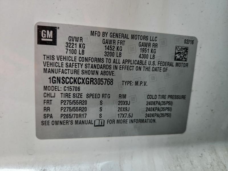 2016 Chevrolet Tahoe C1500 ltz