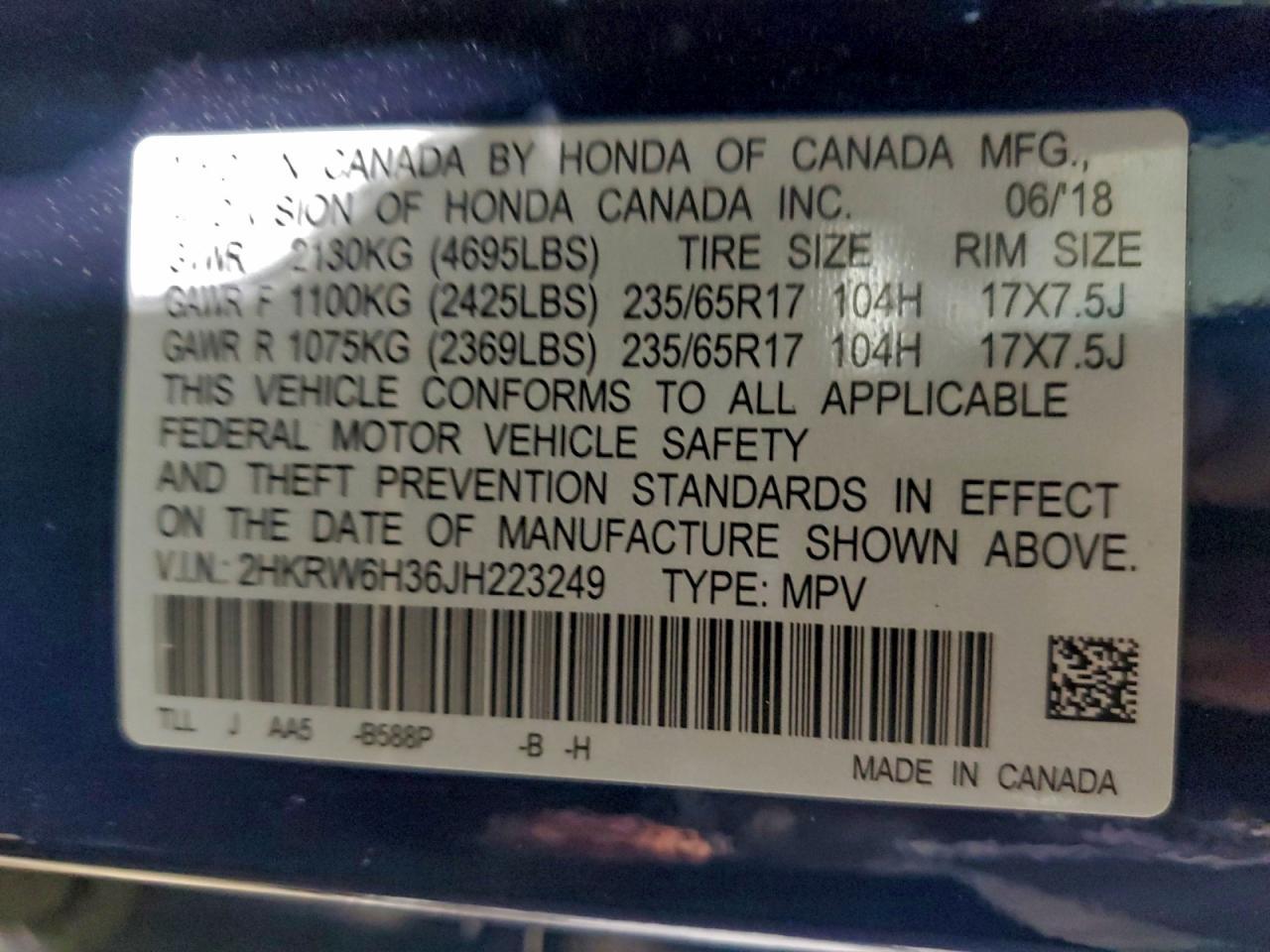 2018 Honda Cr-v lx