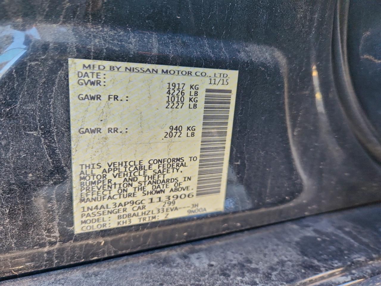 2016 Nissan Altima 2.5