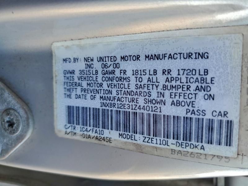 2001 Toyota Corolla ce