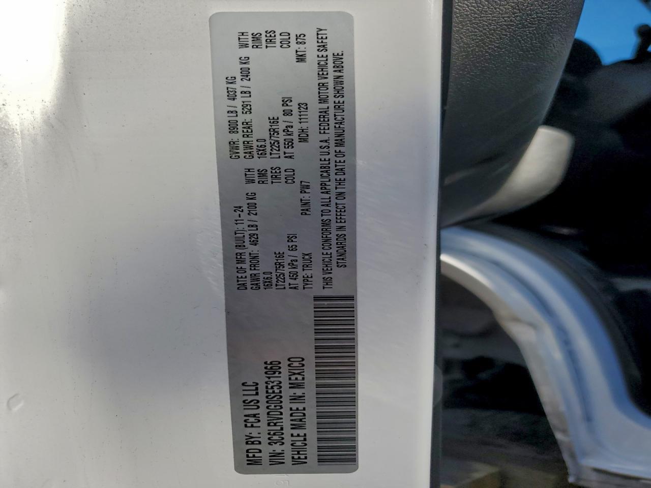 2025 Dodge RAM Promaster 2500 Delivery Van