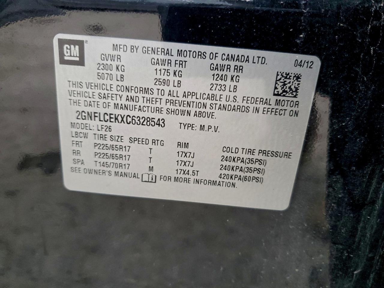 2012 Chevrolet Equinox ls