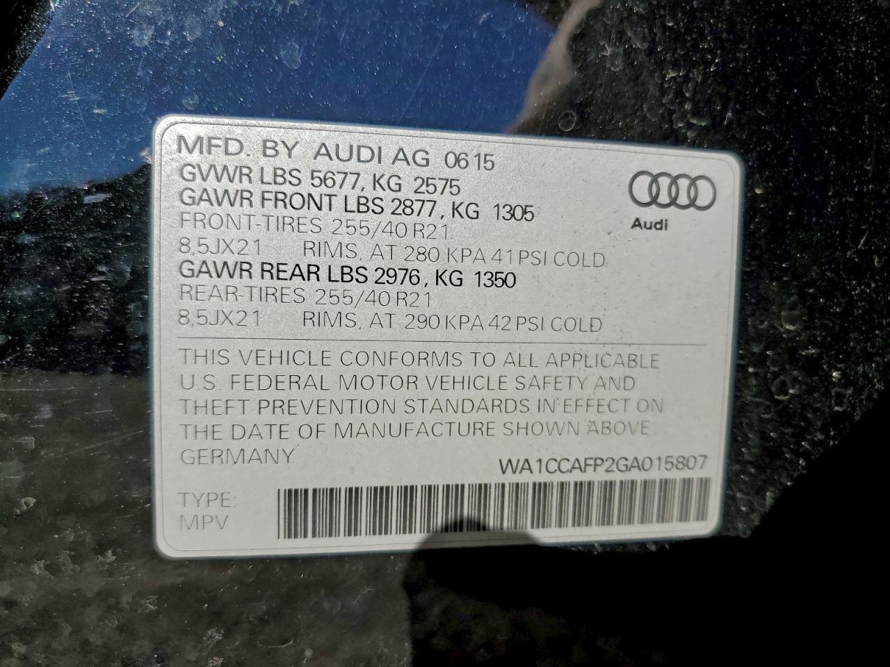 2016 Audi SQ5 Premium Plus
