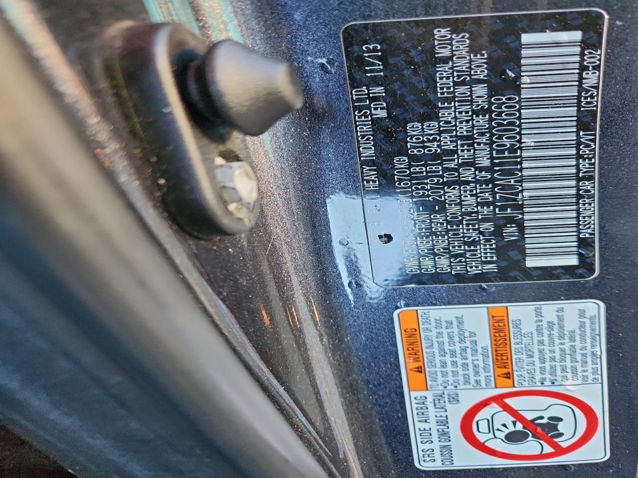 2014 Subaru Brz 2.0 Limited