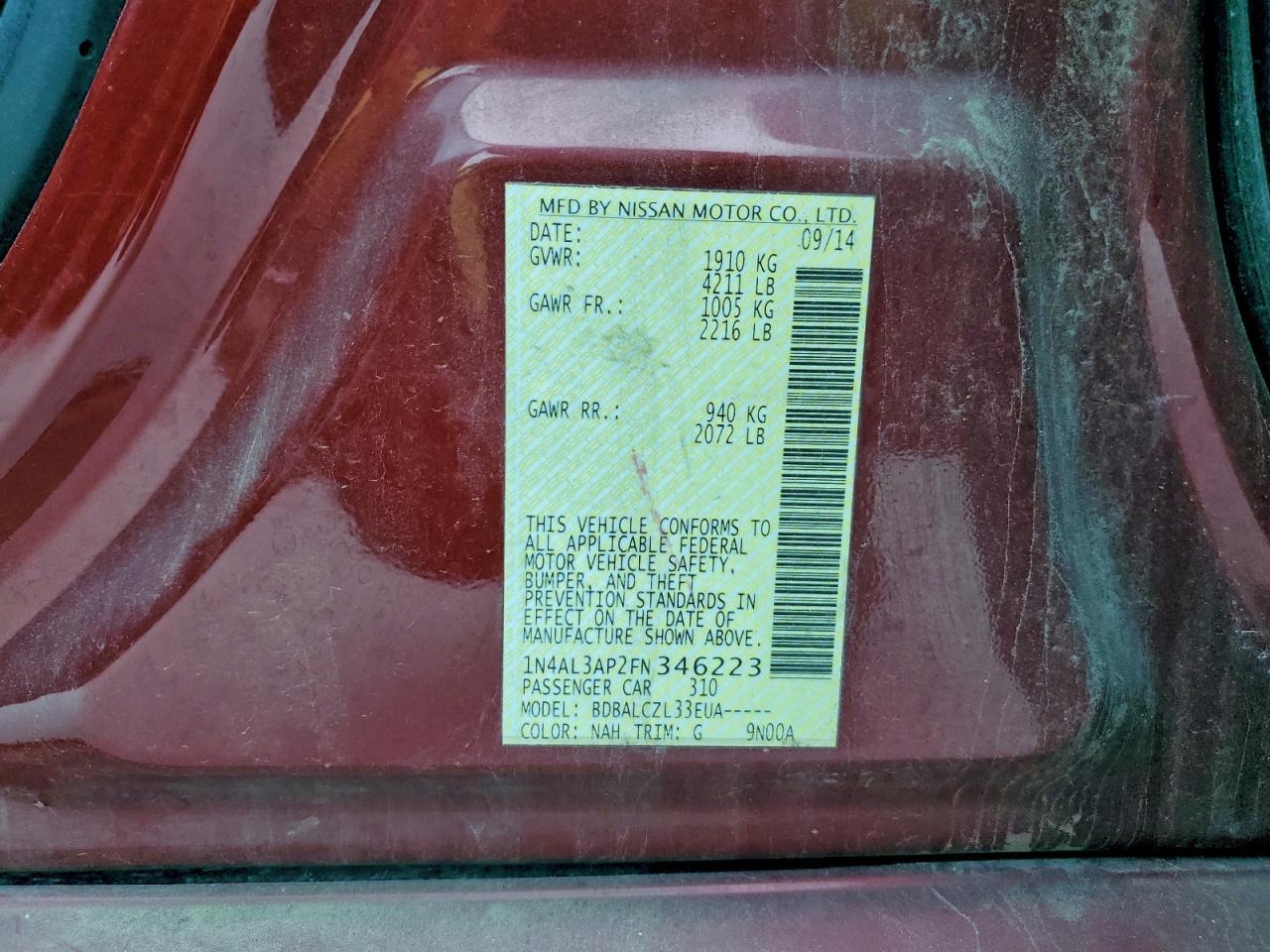 2015 Nissan Altima 2.5