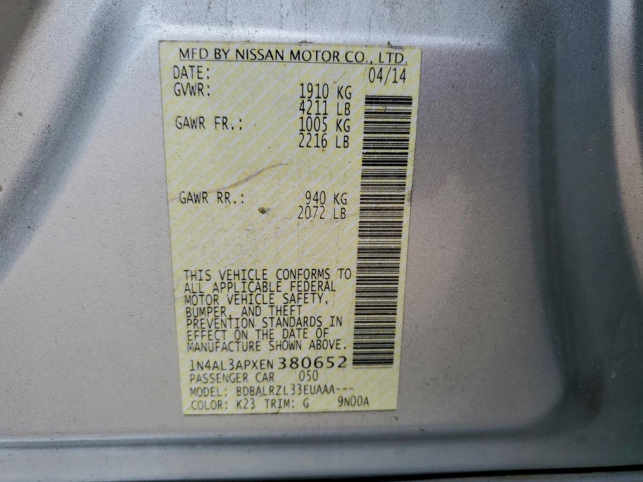 2014 Nissan Altima 2.5