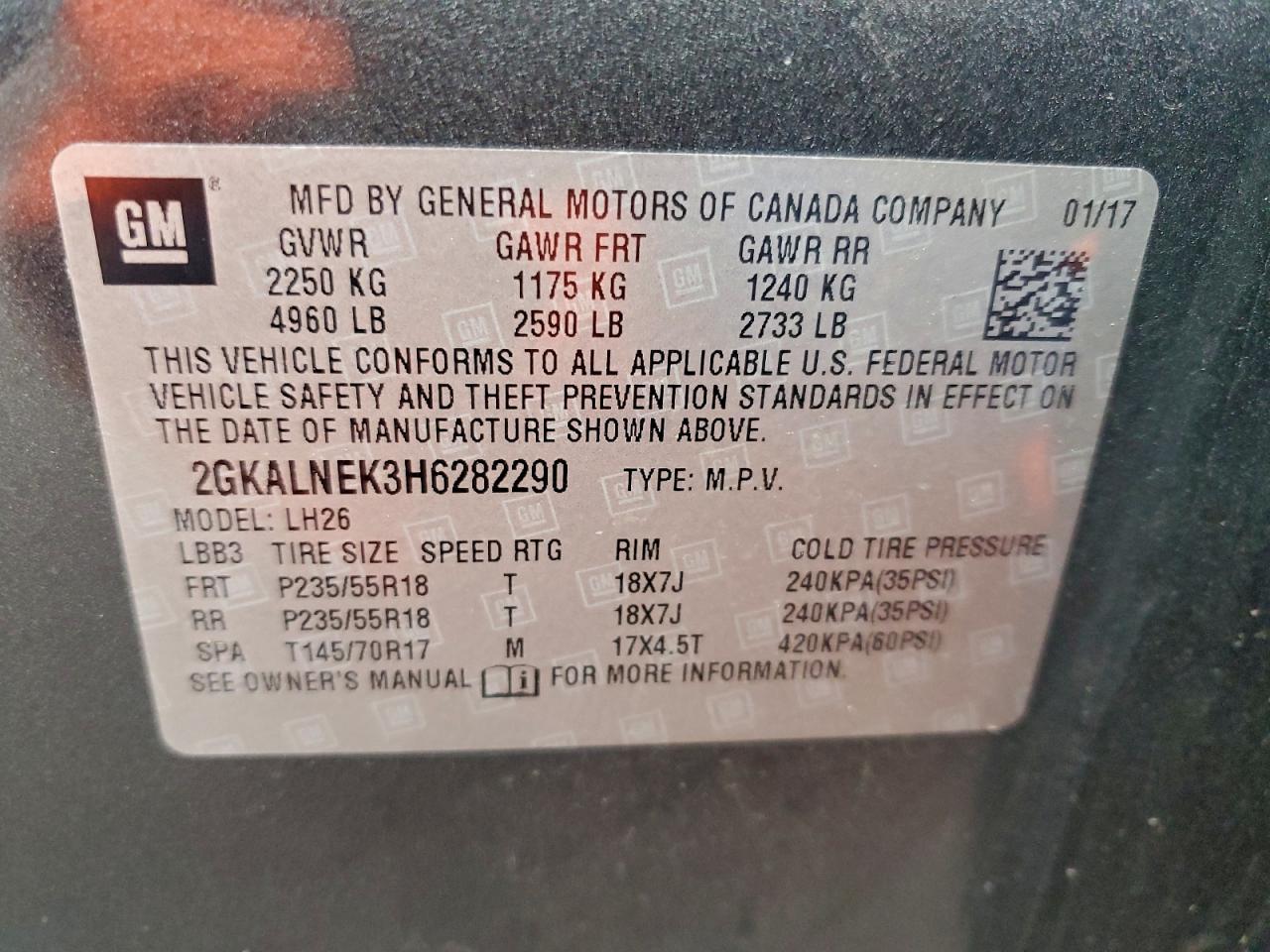 2017 GMC Terrain sle
