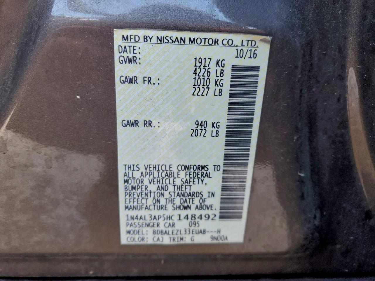 2017 Nissan Altima 2.5
