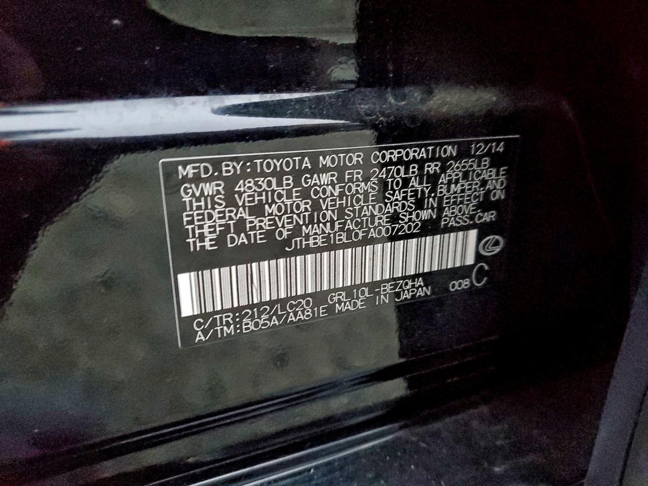 2015 Lexus Gs 350 Base