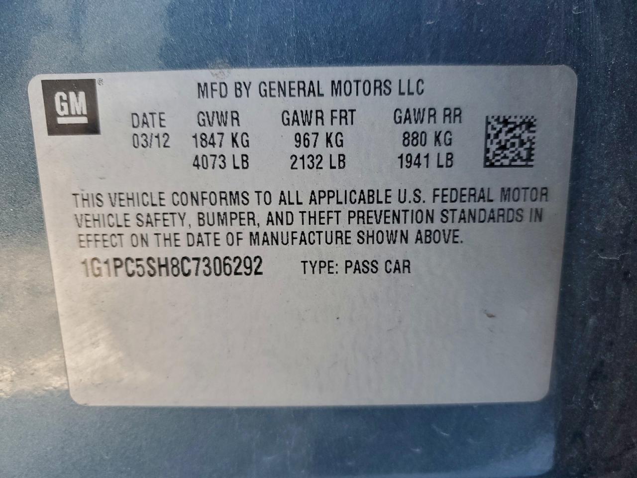 2012 Chevrolet Cruze ls