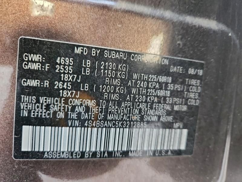 2019 Subaru Outback 2.5i Limited