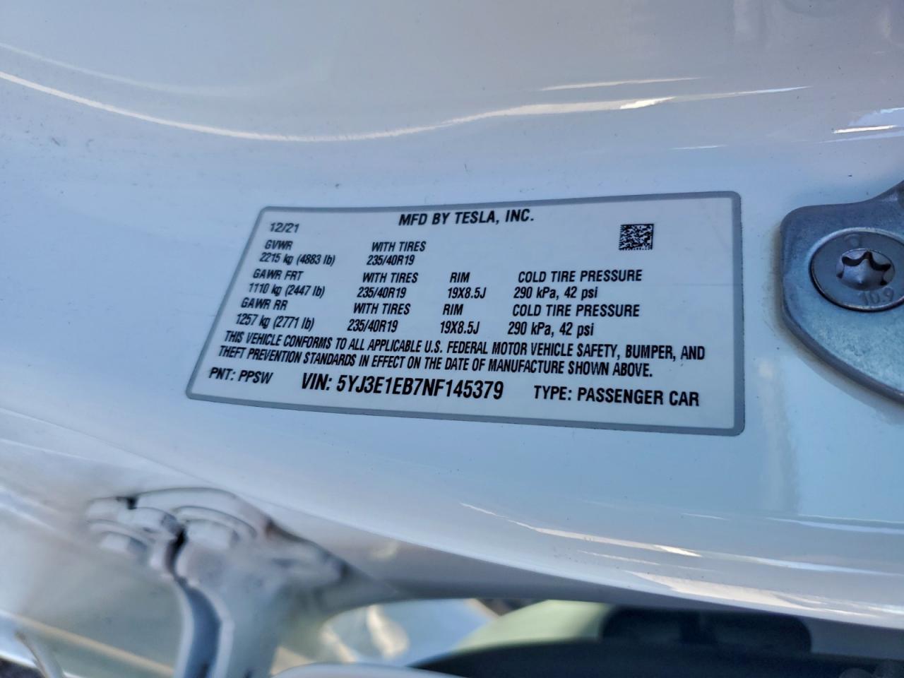 2022 Tesla Model 3