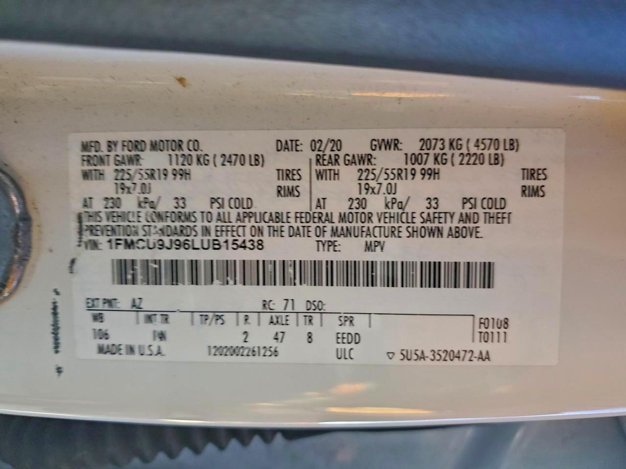 2020 Ford Escape Titanium