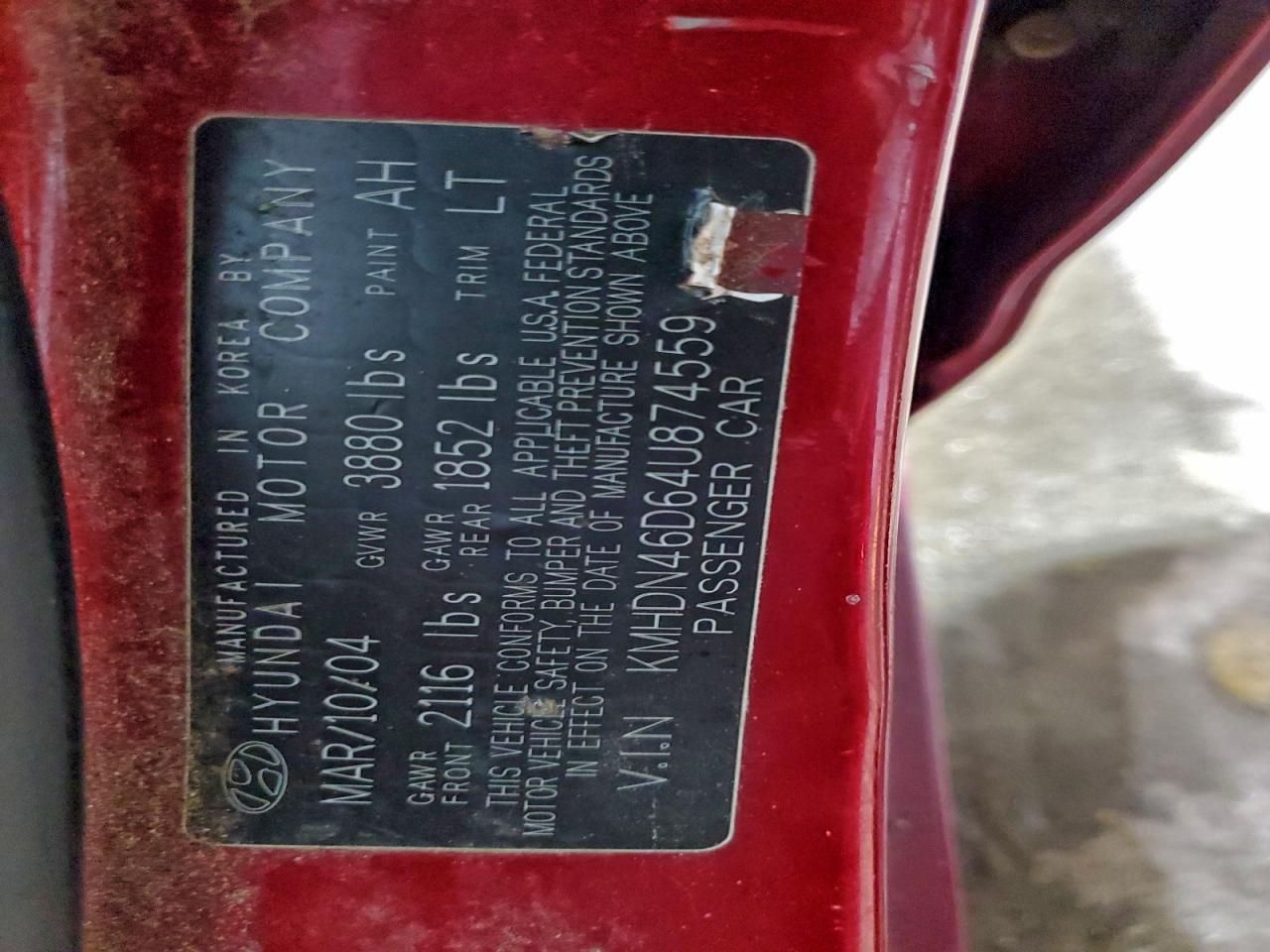 2004 Hyundai Elantra gls