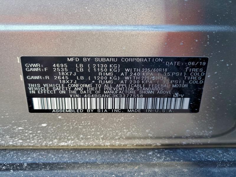 2019 Subaru Outback 2.5i Limited