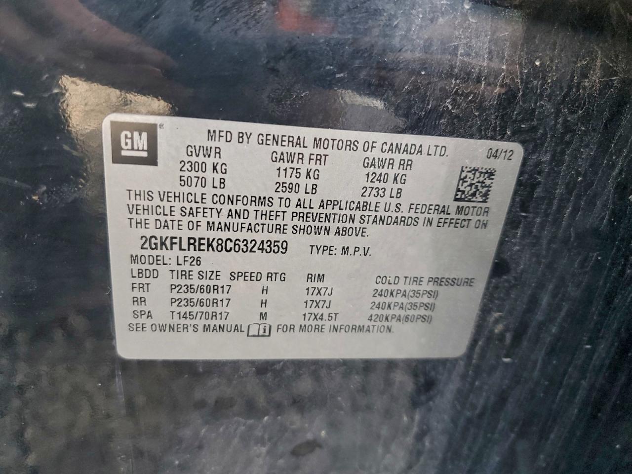 2012 GMC Terrain sle