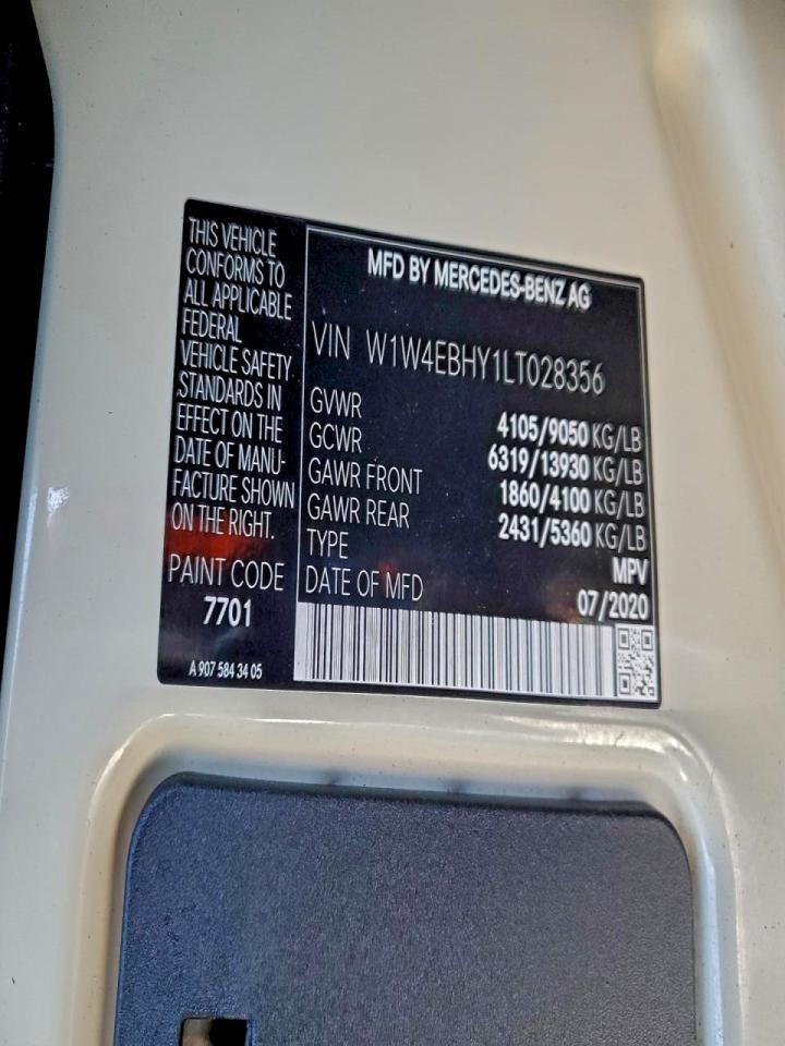 2020 Mercedes-Benz 2020 Mercedes Benz Sprinter 2500 Delivery Van