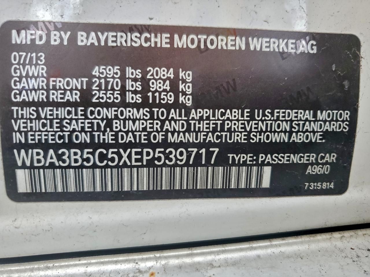 2014 BMW 328 xi Sulev