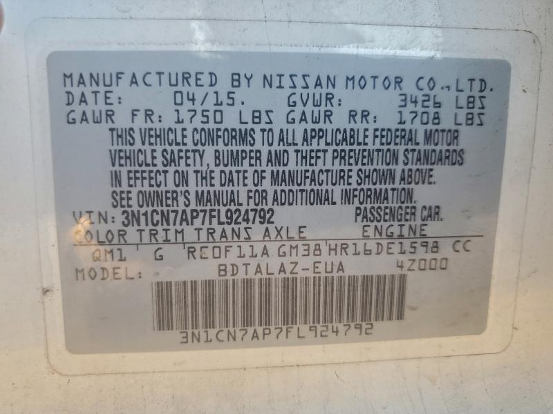 2015 Nissan Versa s