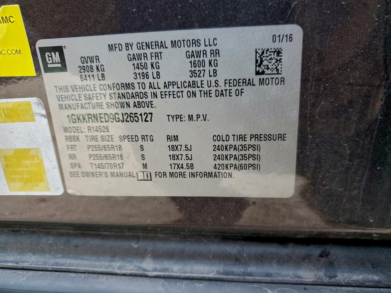 2016 GMC Acadia sle