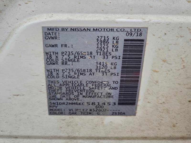 2019 Nissan Pathfinder s