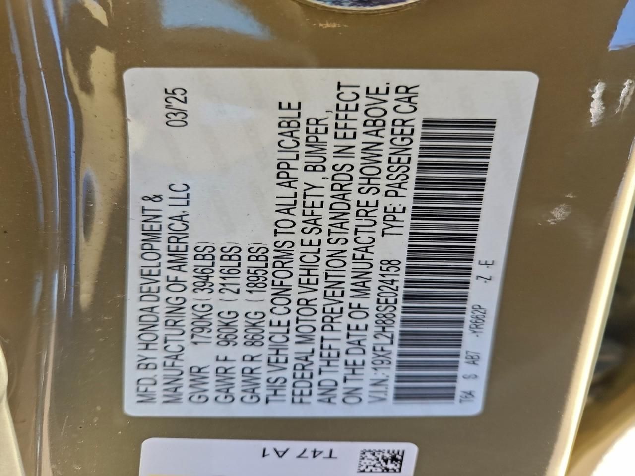 2025 Honda Civic Sport