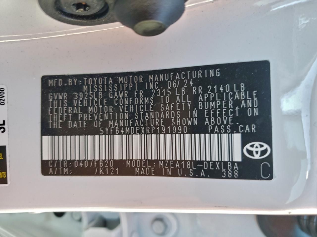 2024 Toyota Corolla le